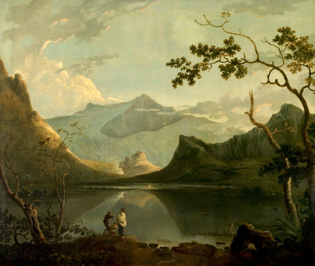 Snowdon fra Llyn Nantlle, Nord-Wales, ca. 1765-67 (olje på lerret) av Richard Wilson
