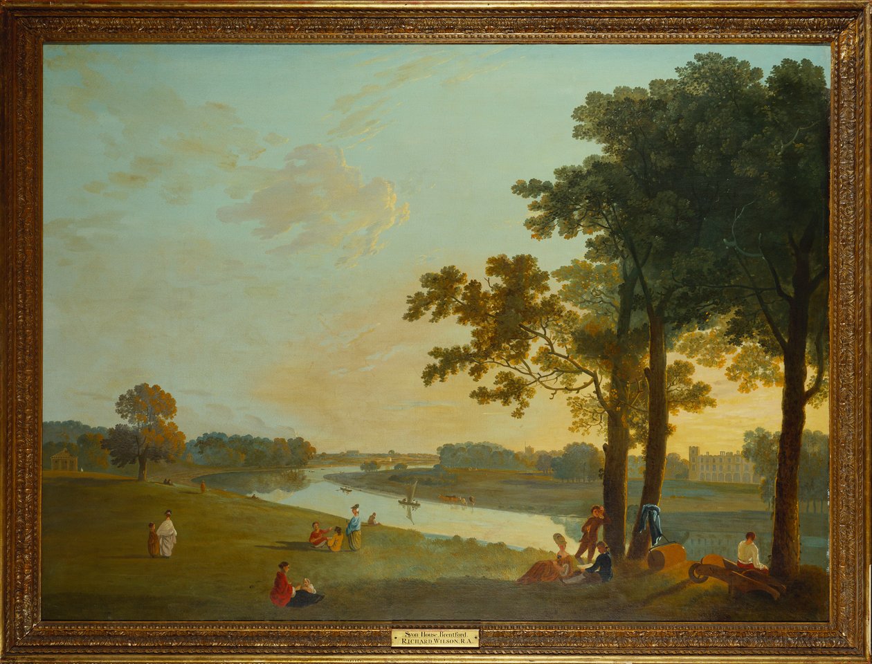 Syon House fra Richmond Gardens (olje på lerret) av Richard Wilson