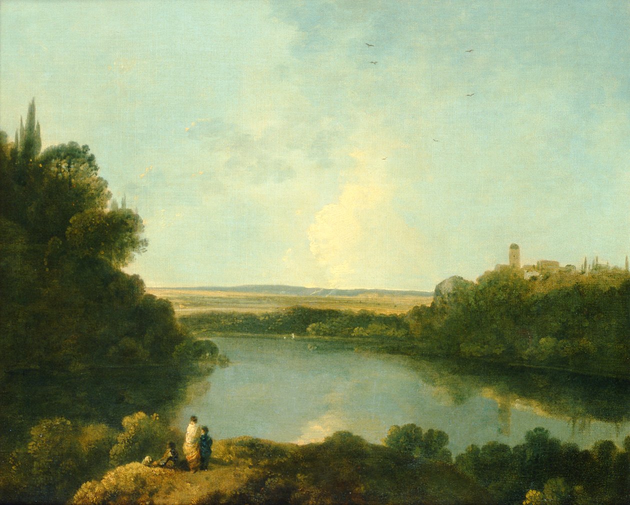 Nemisjøen nær Roma, ca. 1760 (olje på lerret) av Richard Wilson