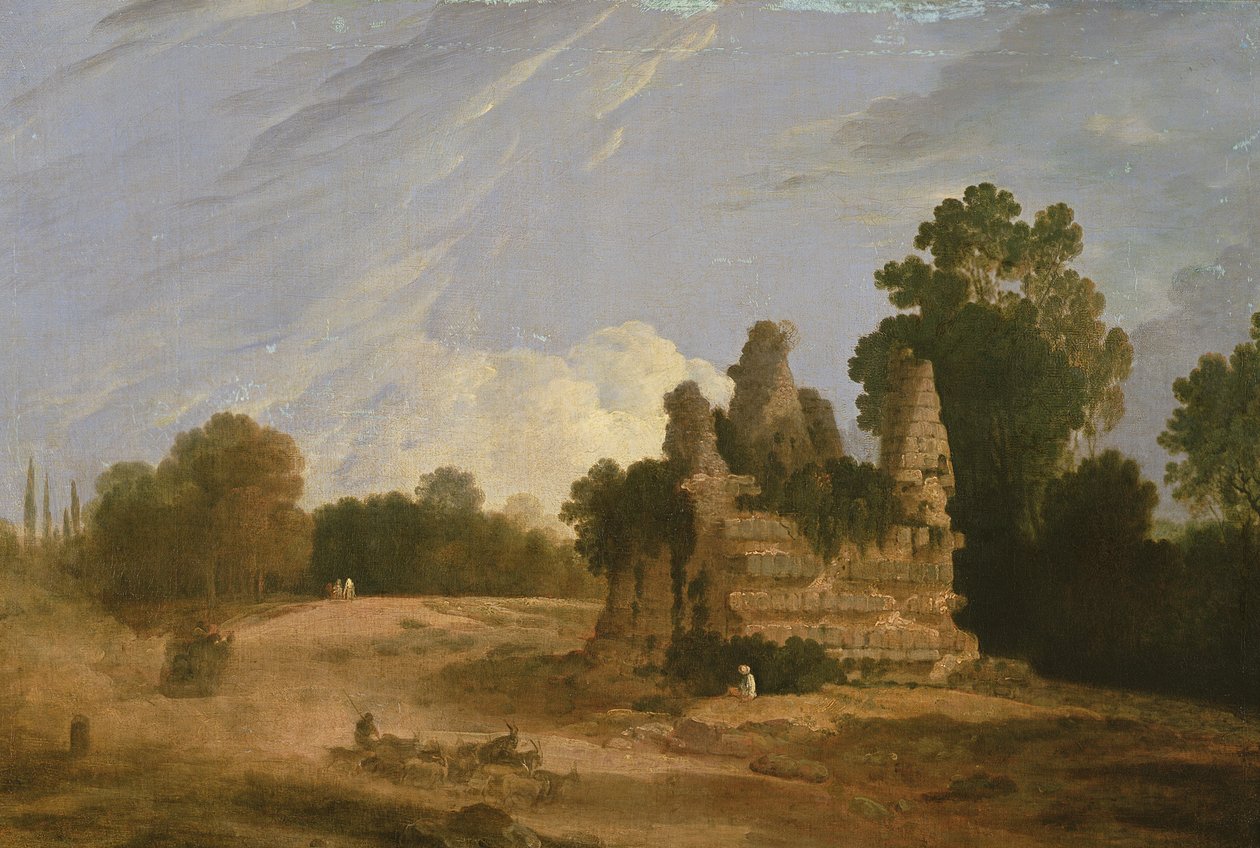 The Tomb of the Horatii og Curiatii (olje på lerret) av Richard Wilson