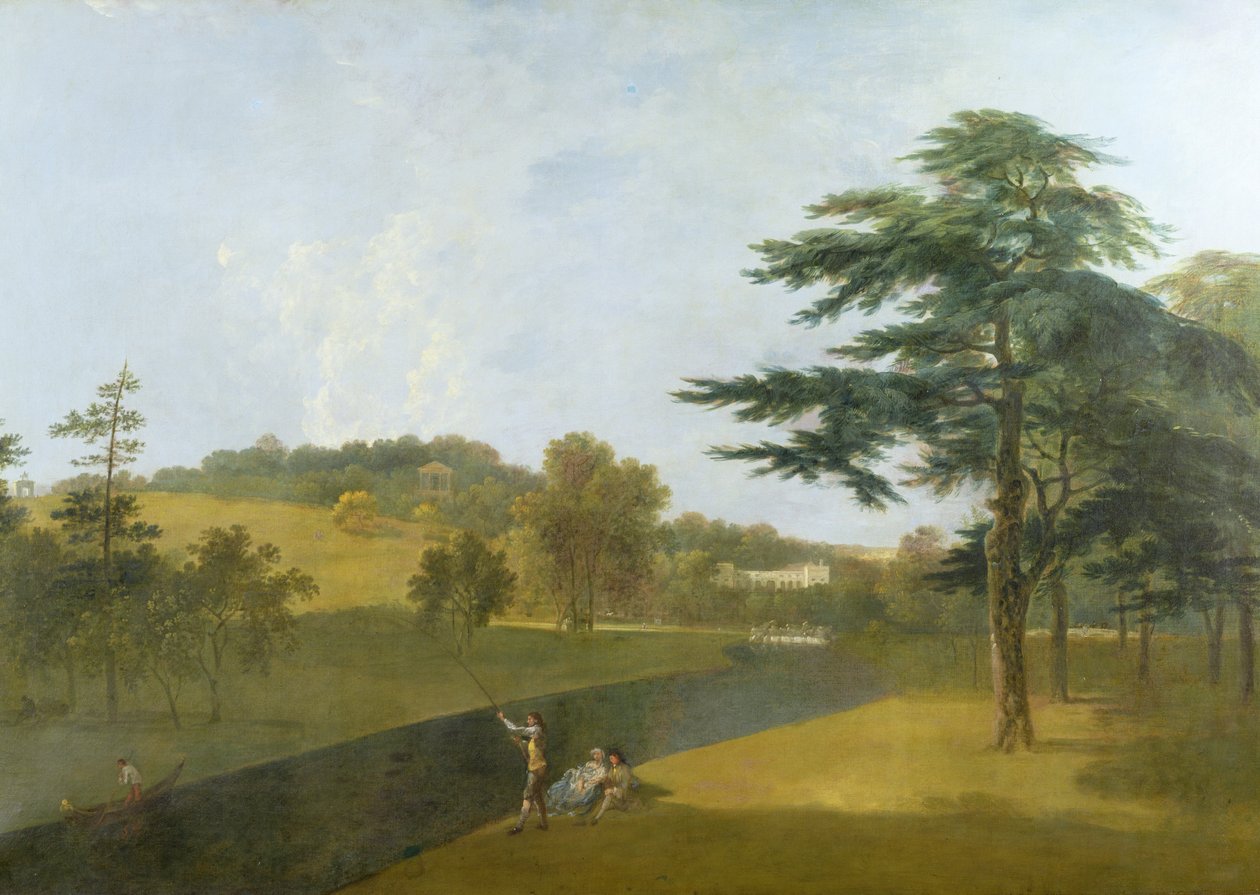 Wilton, Inigo Jones Stables, Temple Copse og Sir William Chambers' Arch av Richard Wilson