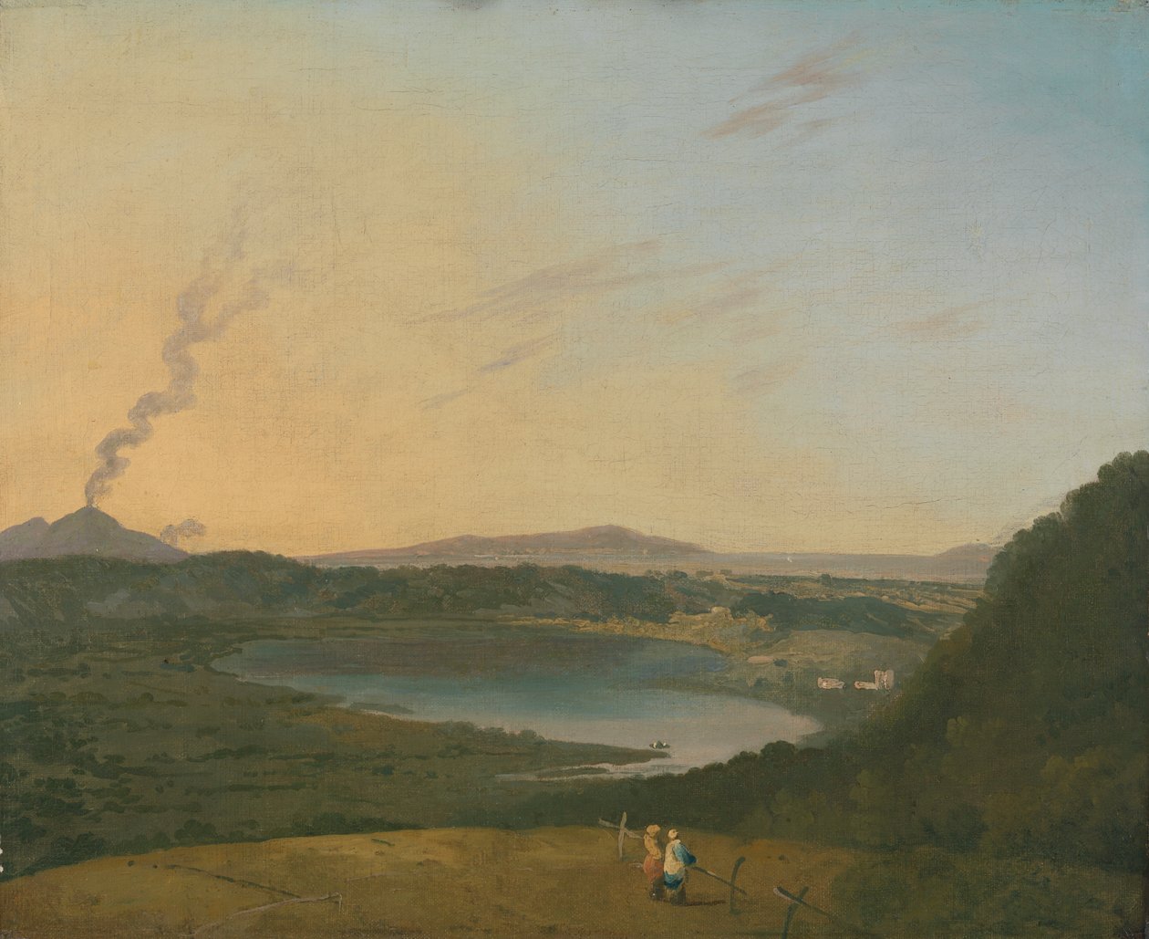 Lago d'Agnano med Vesuv i det fjerne av Richard Wilson