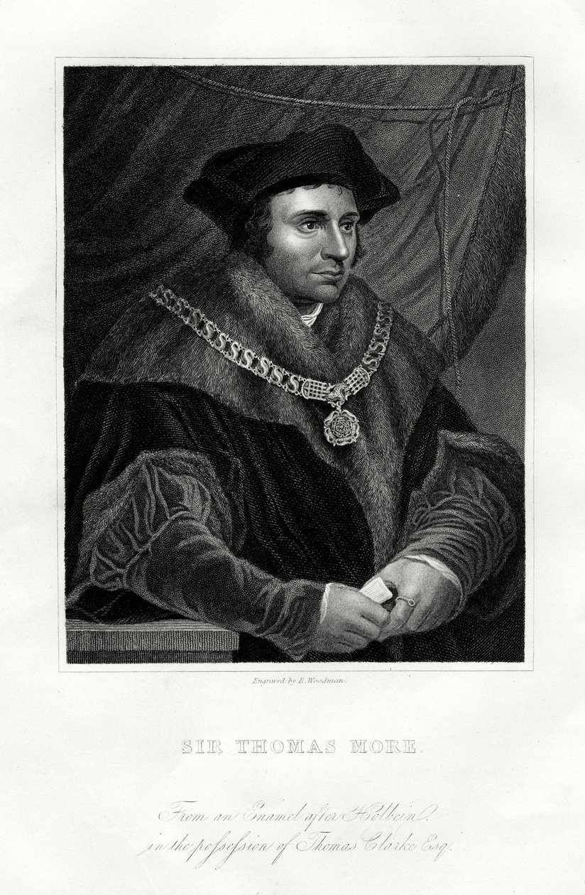 Thomas More, engelsk statsmann, lærd og helgen, 1800-tallet av Richard Woodman
