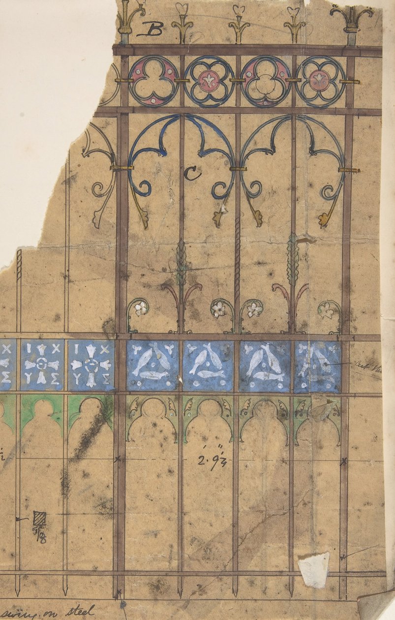Design for en kirkeport, ca. 1880. av Richardson Ellson and Co