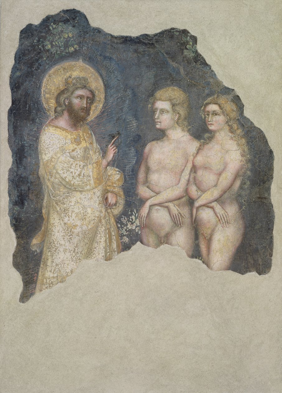 Adam og Eva velsignet av Gud, ca. 1357 av Ridolfo di Arpo Guariento