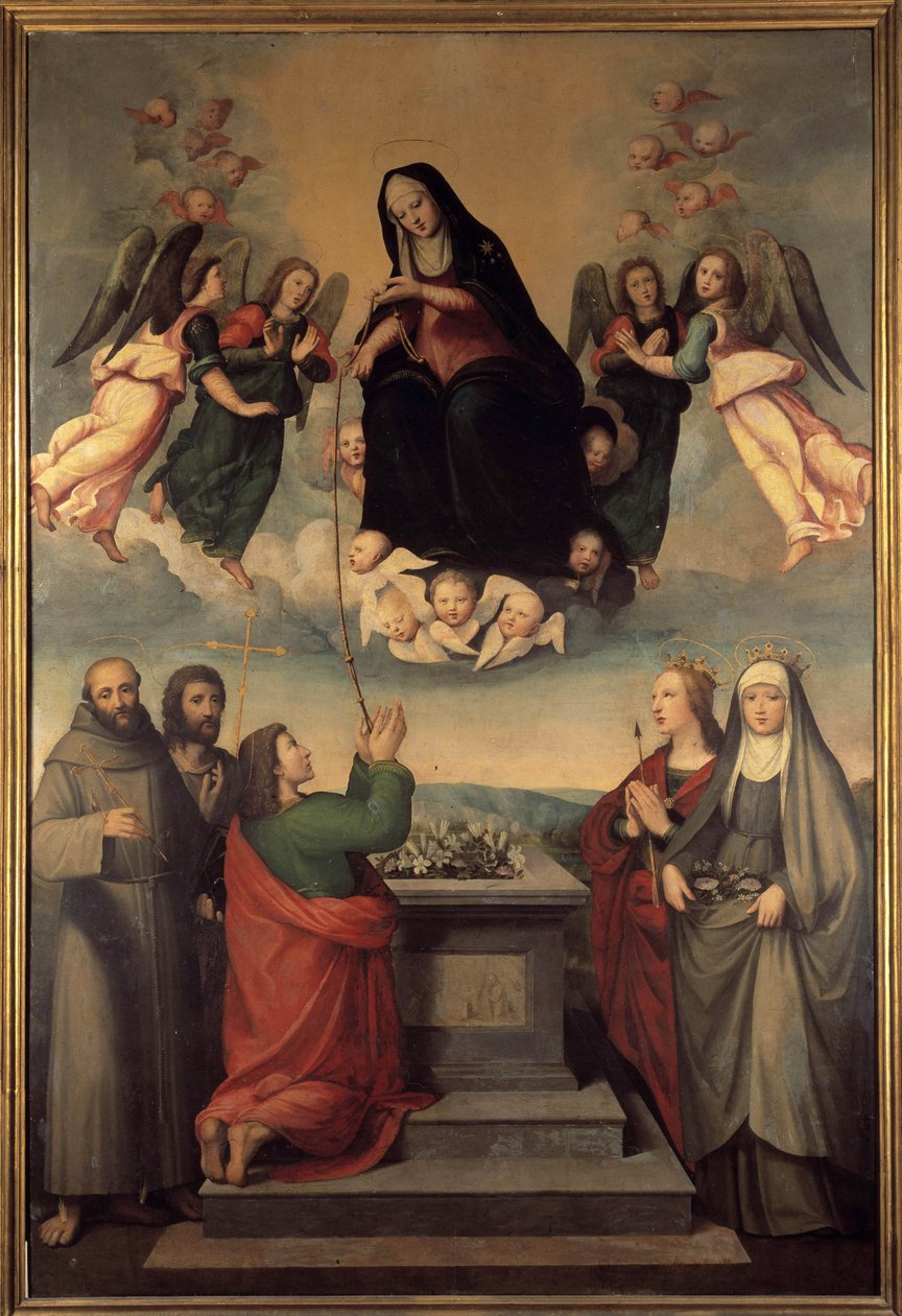 Madonna til beltet med de hellige av Ridolfo Ghirlandaio