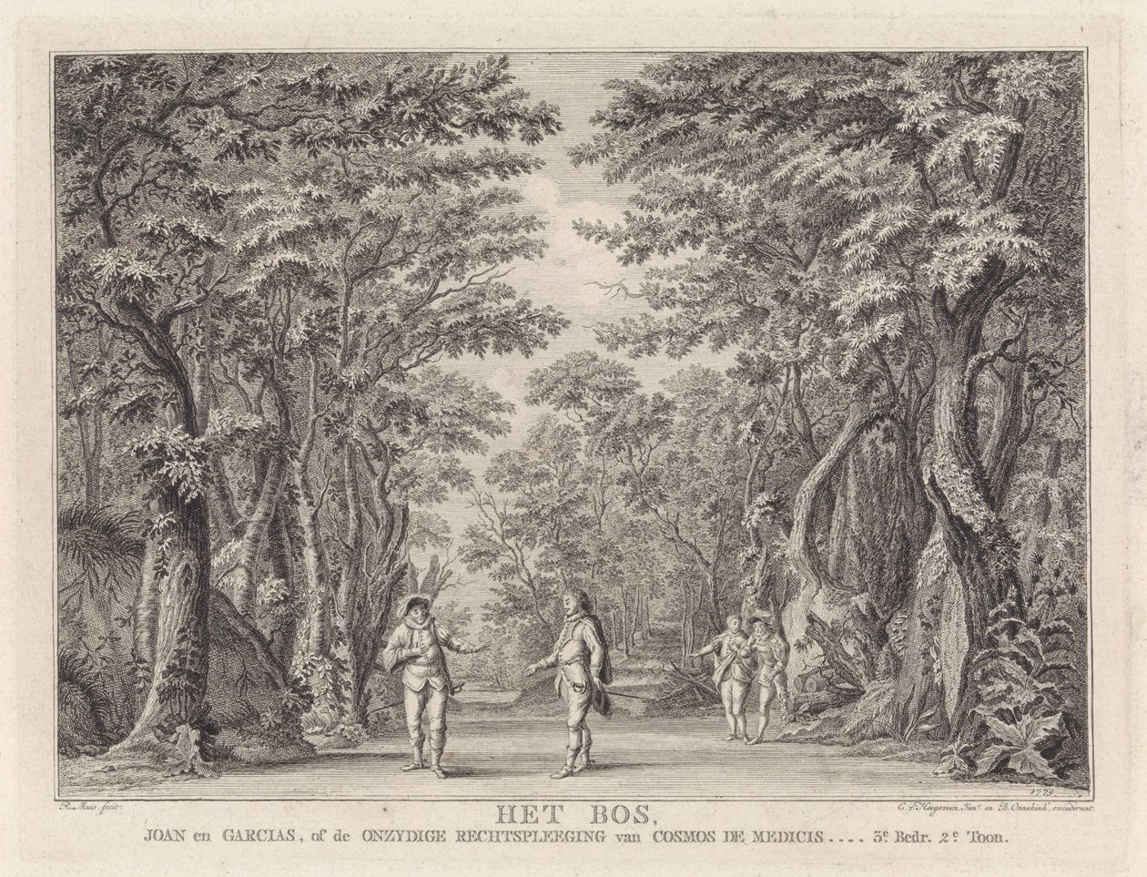 The Death of Johan and Garcias: Four Men in the Woods The Woods (tittel på objekt) av Robbert Muys