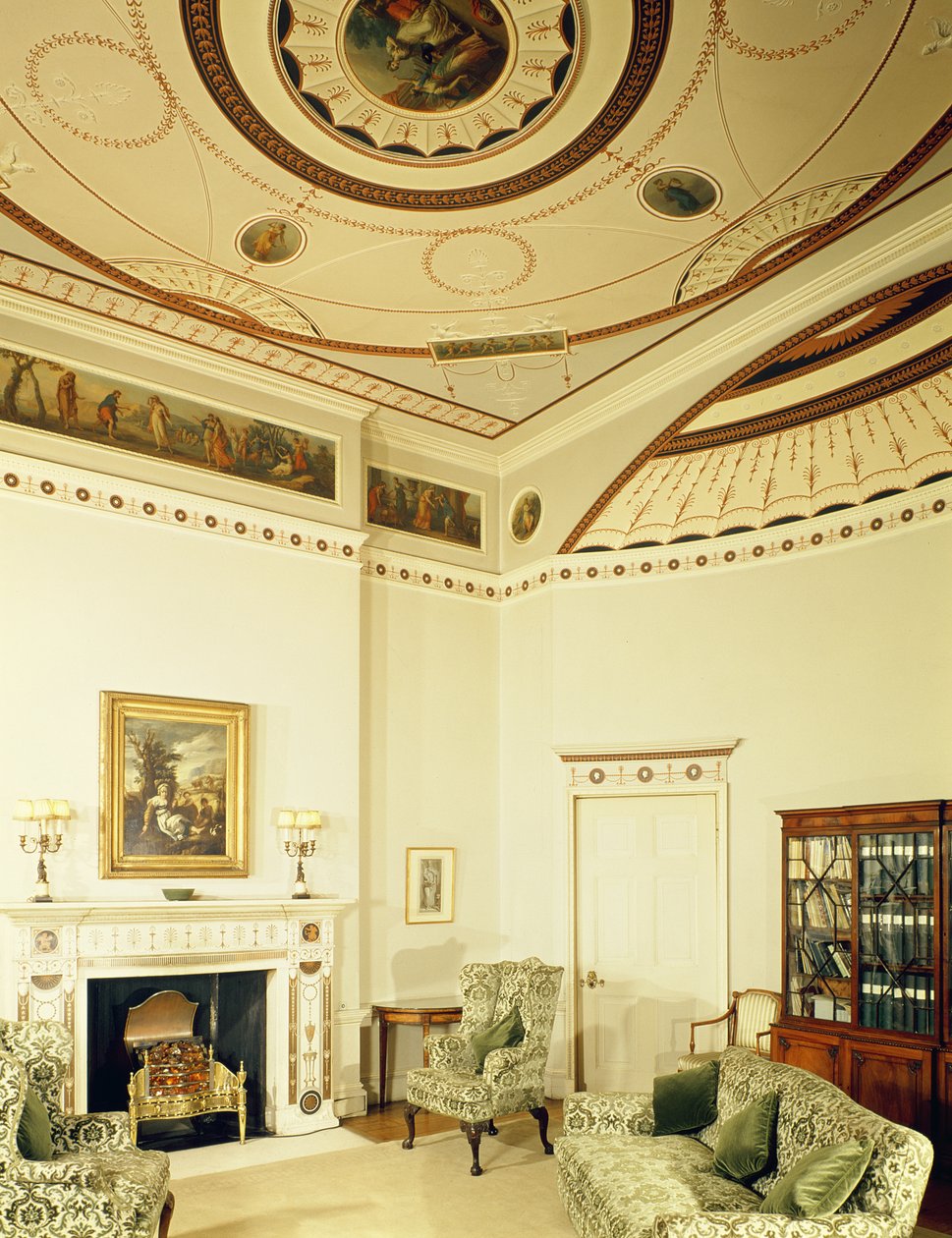 Det etruskiske rommet designet av Robert Adam i nyklassisk stil, 1777 av Robert Adam