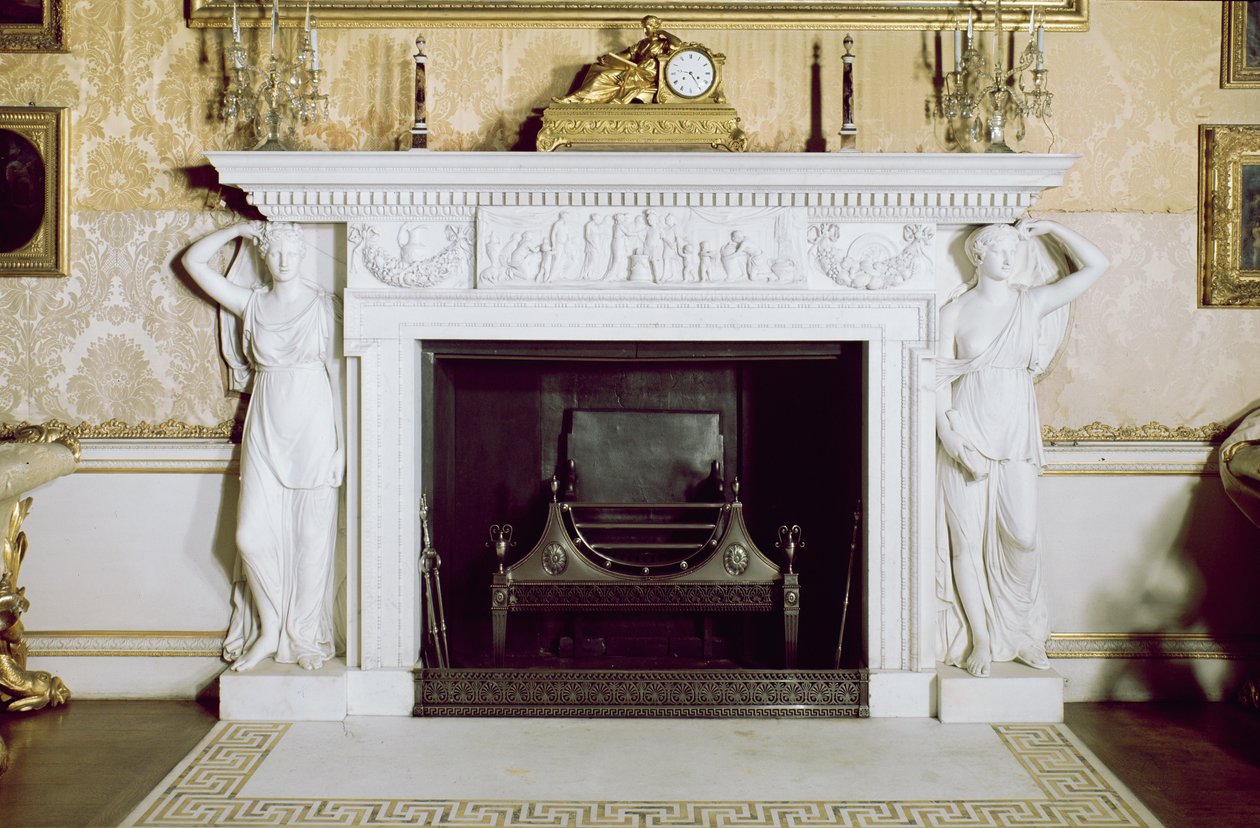 Peisen i statens sal (marmor) av Robert Adam