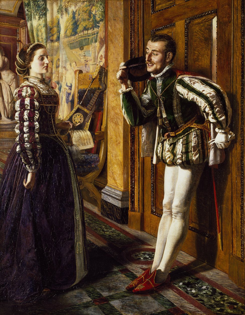 The Taming of the Shrew: Katherine og Petruchio, 1855 av Robert Braithwaite Martineau