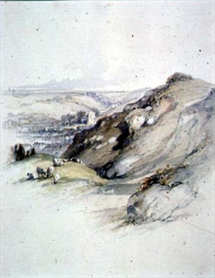 Steiner ved Hastings, utsikt fra East Cliff av Robert Brandard