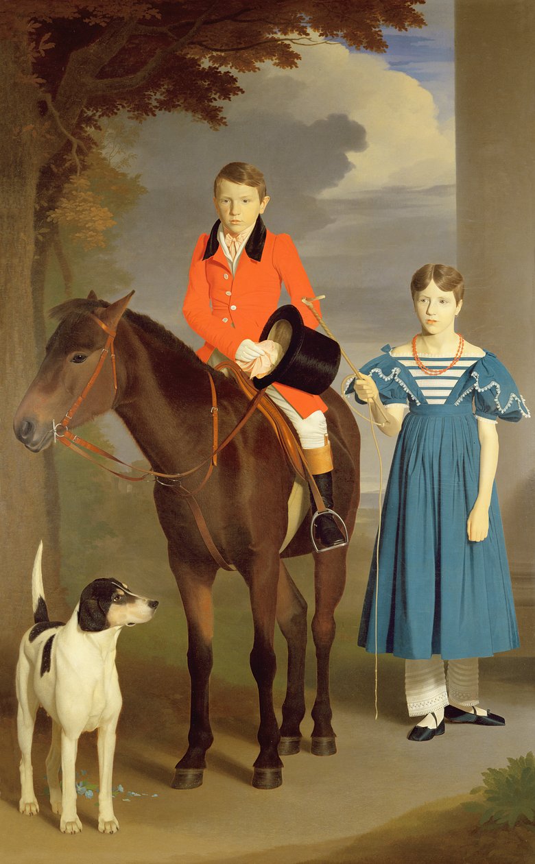 John Gubbins Newton og hans søster Mary, 1832-33 av Robert Burnard