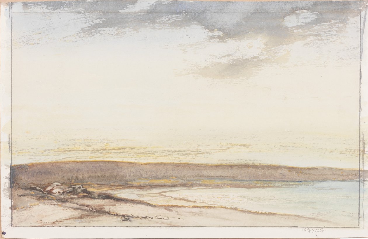 Errait, Coast of Mull (blyant og akvarell (vask) på papir (limt på kort)) av Robert Burns