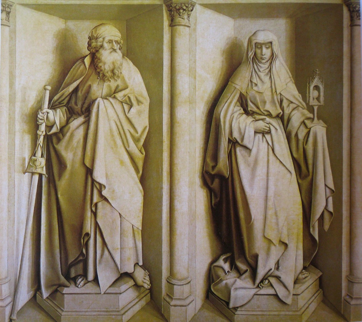Sant Jaume og Santa Clara av Robert Campin