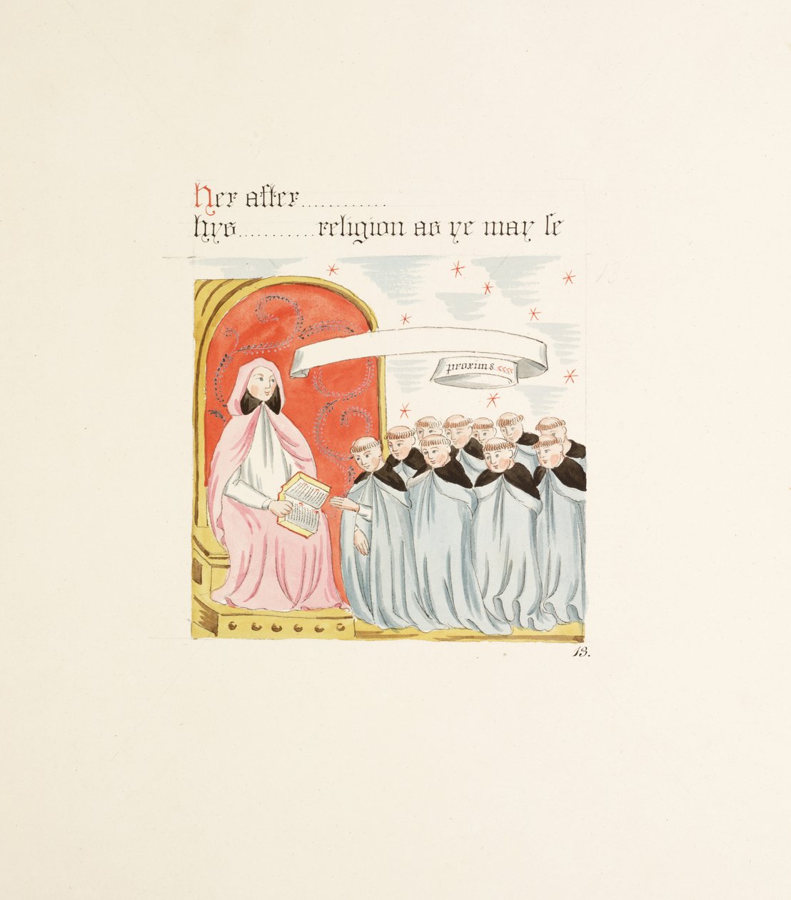 Ms. New Coll 380, f22r. Antikvitetene til Cathedral Church of Saint Mary, Carlisle, tegnet av Robert Carlile, 1795 (penn og blekk og wc på papir) av Robert Carlile