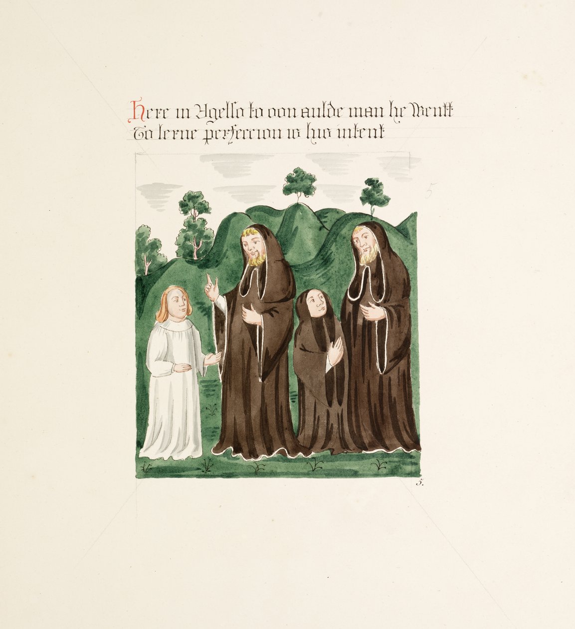 Ms. New Coll 380, f37r. Antikvitetene til Cathedral Church of Saint Mary, Carlisle, tegnet av Robert Carlile, 1795 (penn og blekk og wc på papir) av Robert Carlile