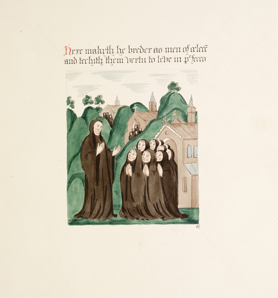 Ms. New Coll 380, f38r. Antikvitetene til Cathedral Church of Saint Mary, Carlisle, tegnet av Robert Carlile, 1795 (penn og blekk og wc på papir) av Robert Carlile