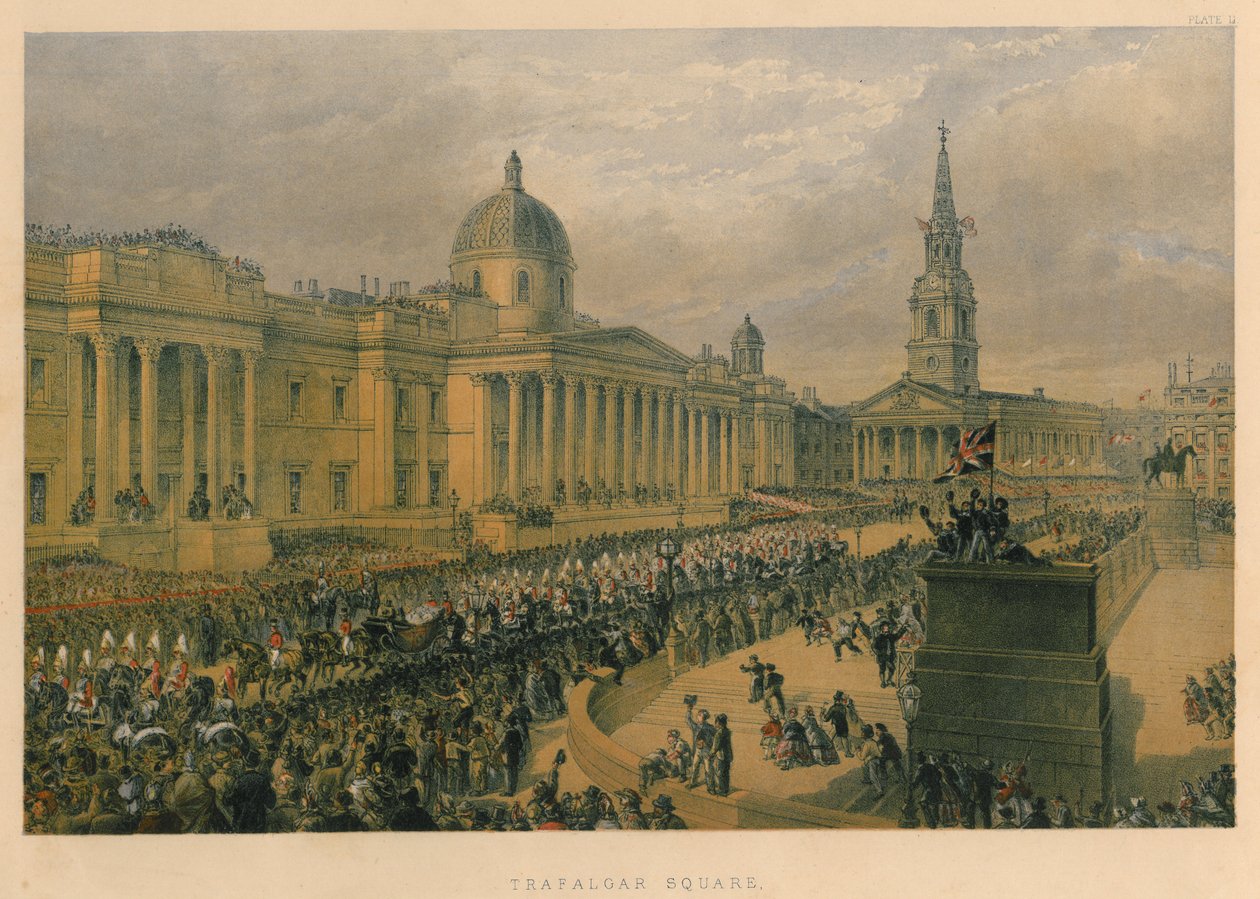 Trafalgar Square, 1863 av Robert Charles Dudley