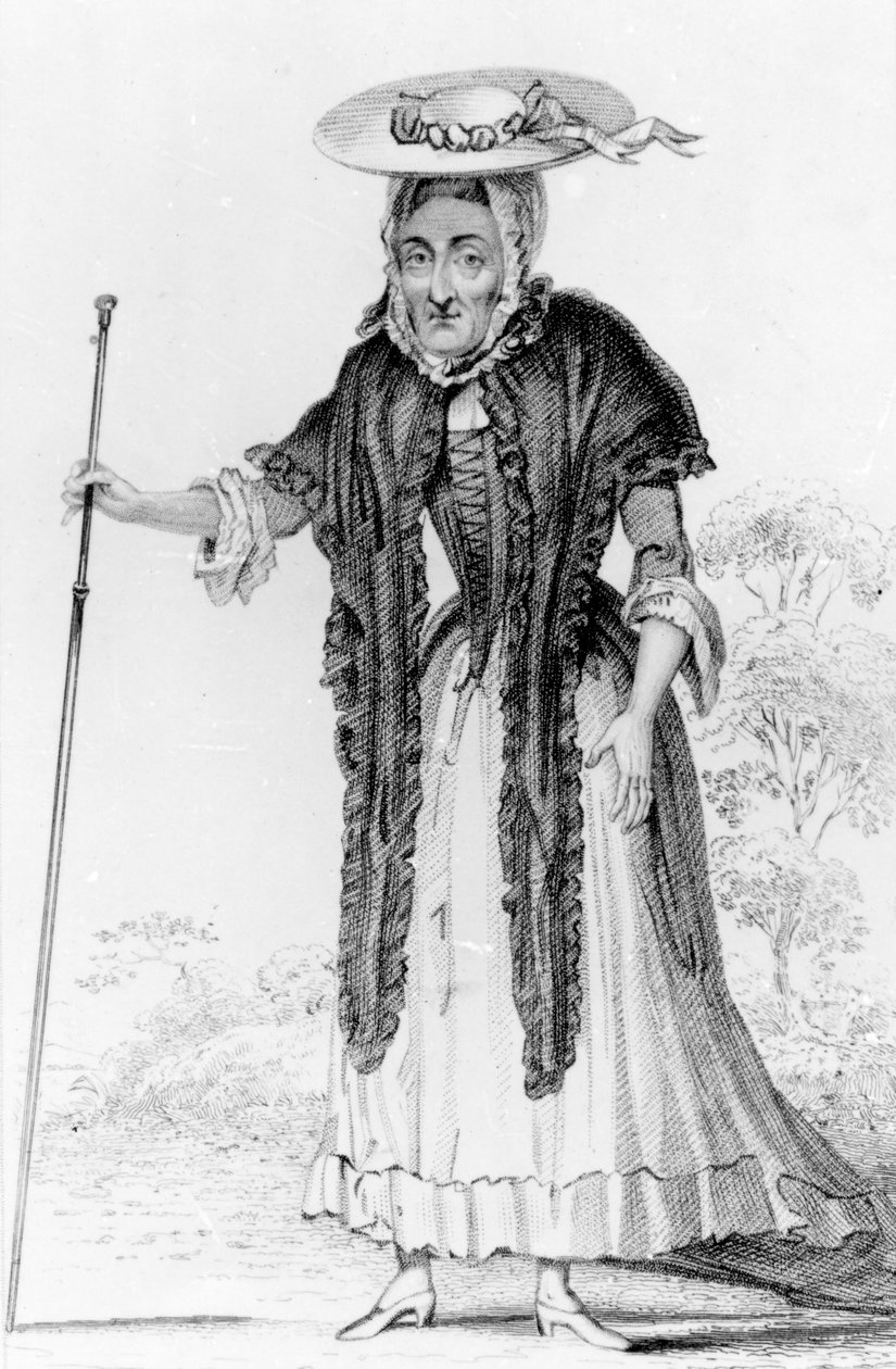 Jane Lewson, bemerkelsesverdig for sin alder og særegenheter, 1821 av Robert Cooper