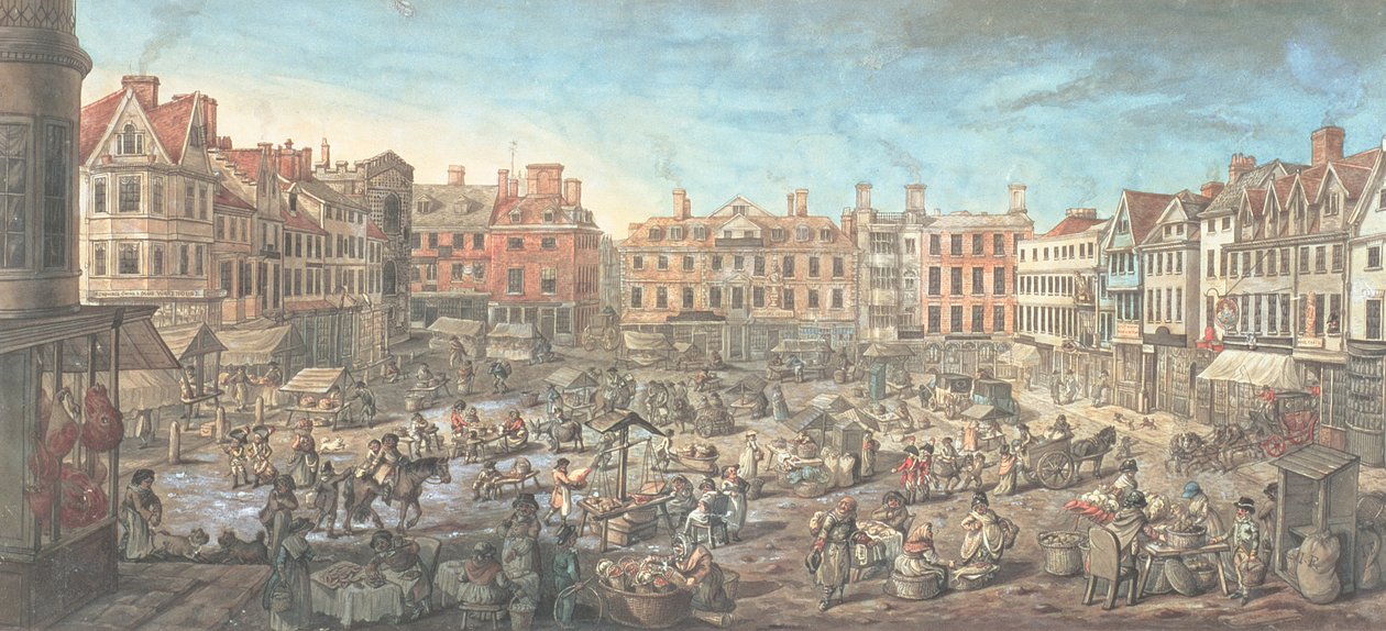 Norwich Market Place, 1799 av Robert Dighton