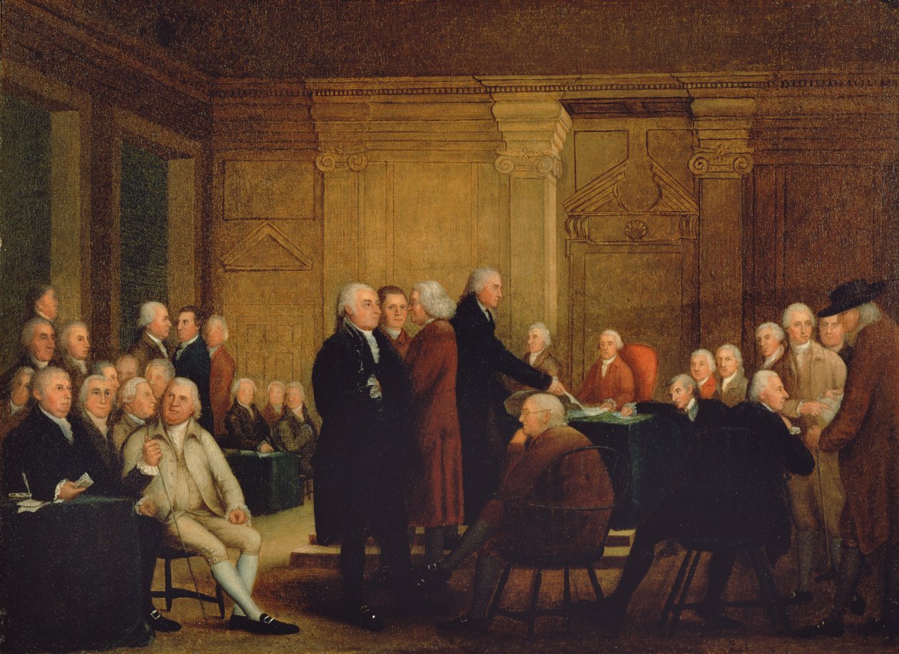 Kongressens stemmeuavhengighet, ca. 1795-1801 av Robert Edge Pine