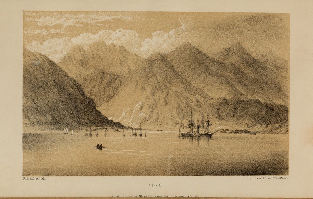 Aden, akvarellmaleri av Robert Elwes (1819–1878), en velstående ung britisk herre fra Norfolk av Robert Elwes