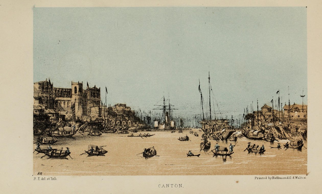 Canton, akvarellmaleri av Robert Elwes (1819–1878), en velstående ung britisk herre fra Norfolk av Robert Elwes