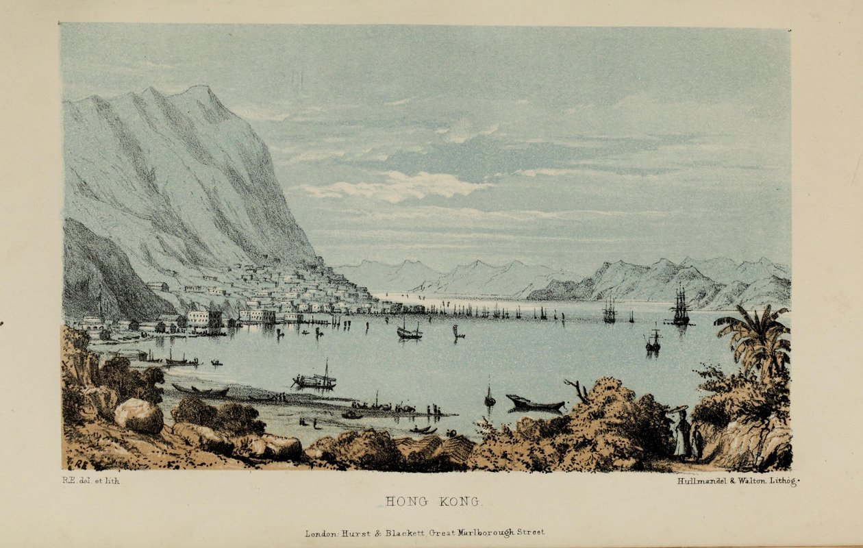 Hong Kong, akvarellmaleri av Robert Elwes (1819–1878), en velstående ung britisk herre fra Norfolk av Robert Elwes