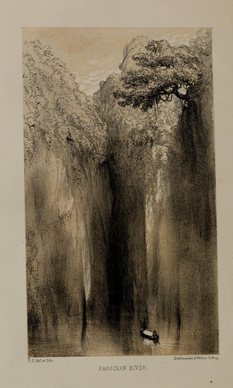 Pagsinan River, akvarellmaleri av Robert Elwes (1819–1878), en velstående ung britisk herre fra Norfolk av Robert Elwes
