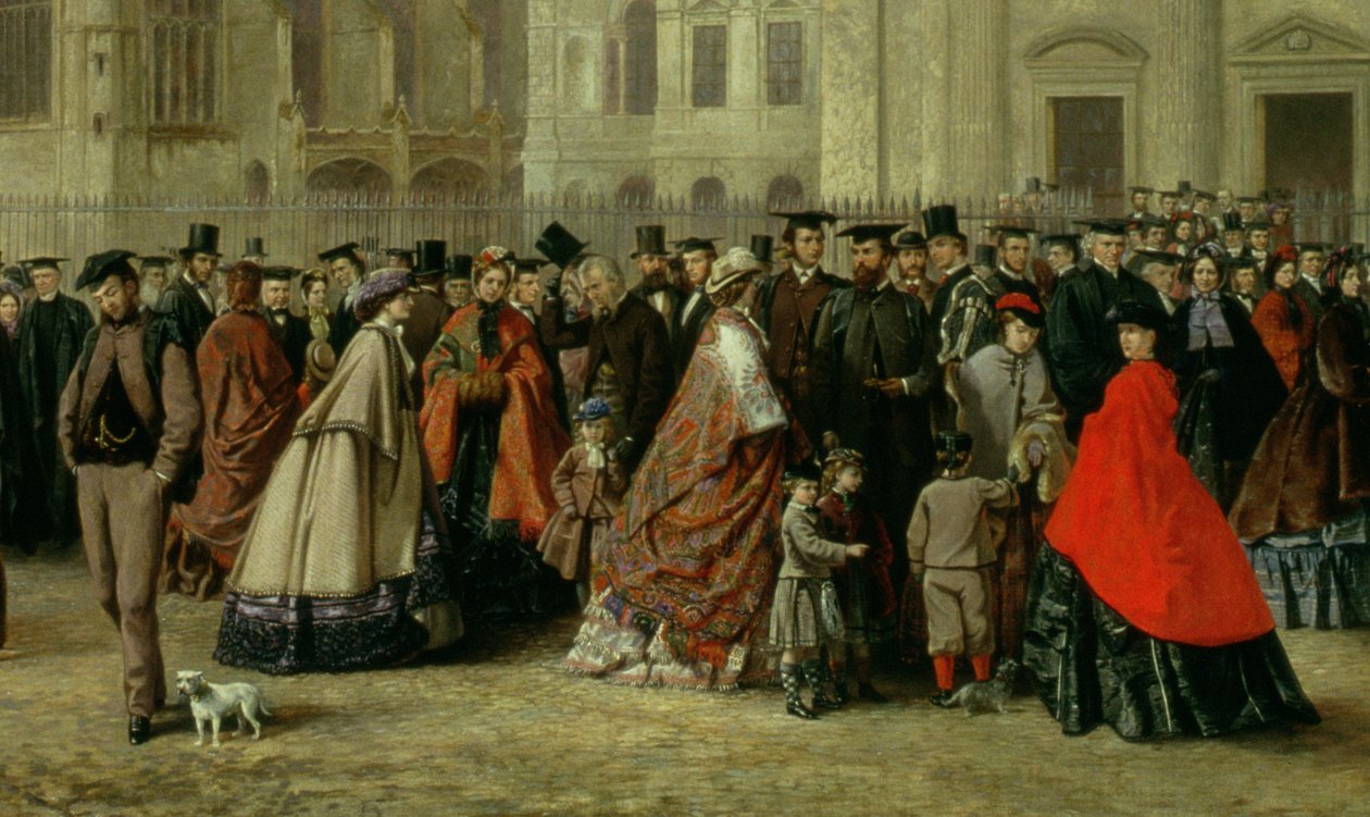 Gradmorgen ved Cambridge i 1863 olje på lerret detalj av 169477 av Robert Farren