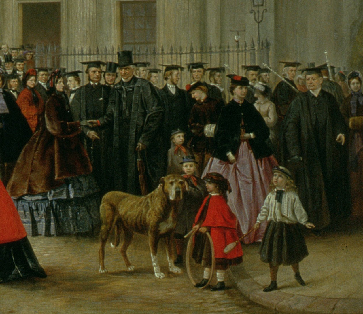 Gradmorgen ved Cambridge i 1863 olje på lerret detalj av 169477 av Robert Farren