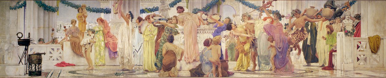 The Vintage Festival (veggmaleri) av Robert Frederick Blum