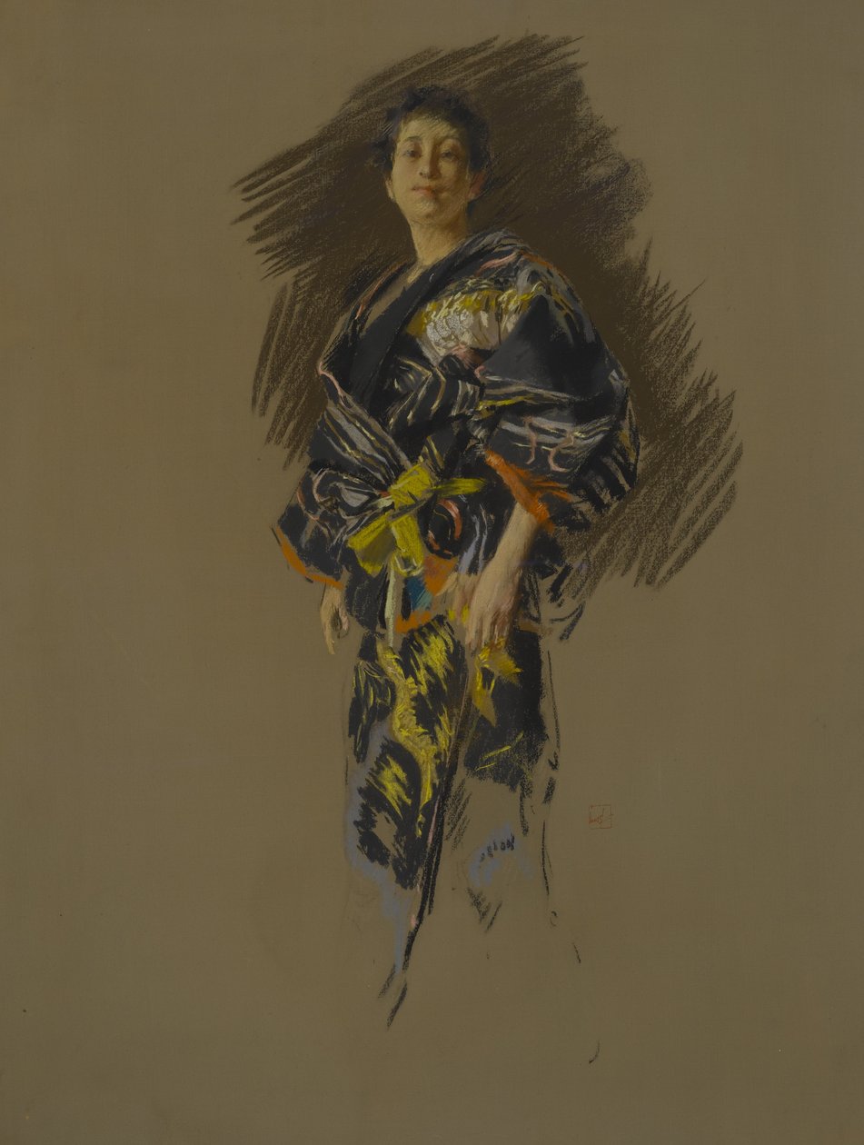 Kvinne i japansk drakt, ca. 1882 av Robert Frederick Blum