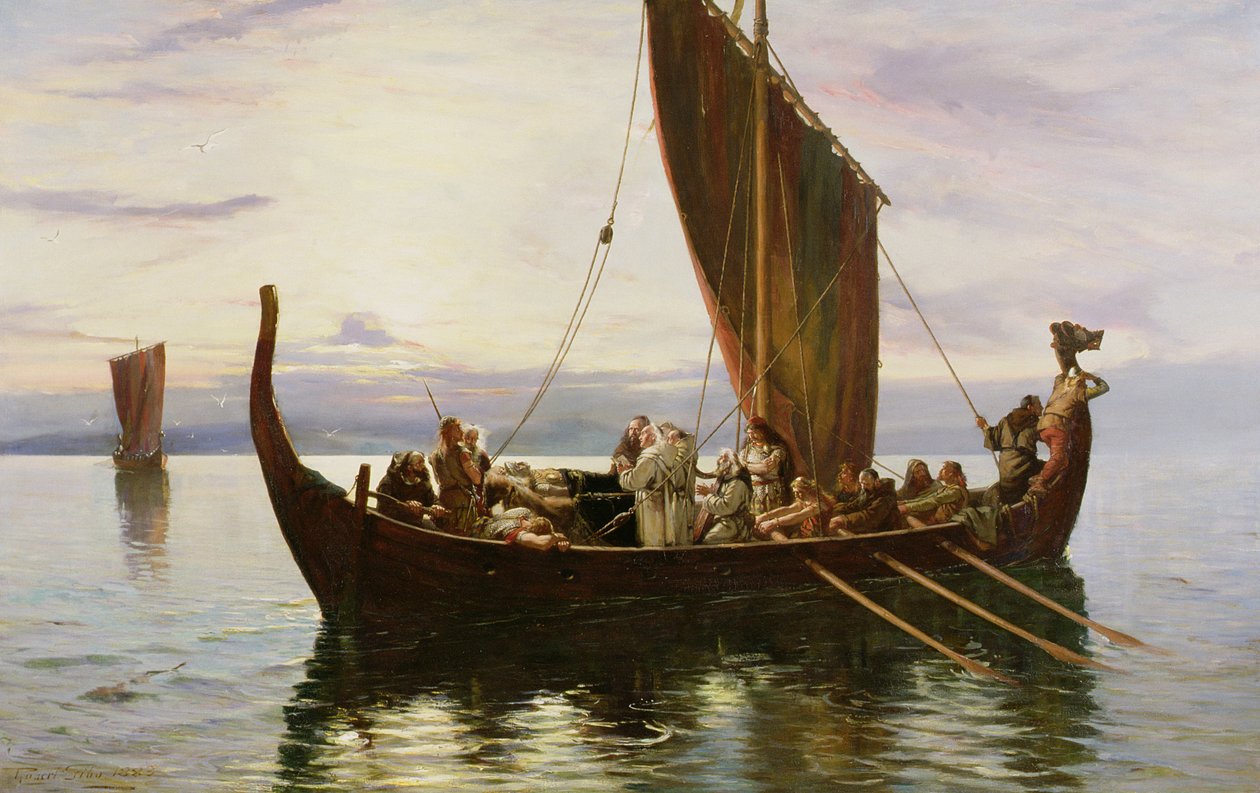 Vikingens siste reise, 1882 av Robert Gibb