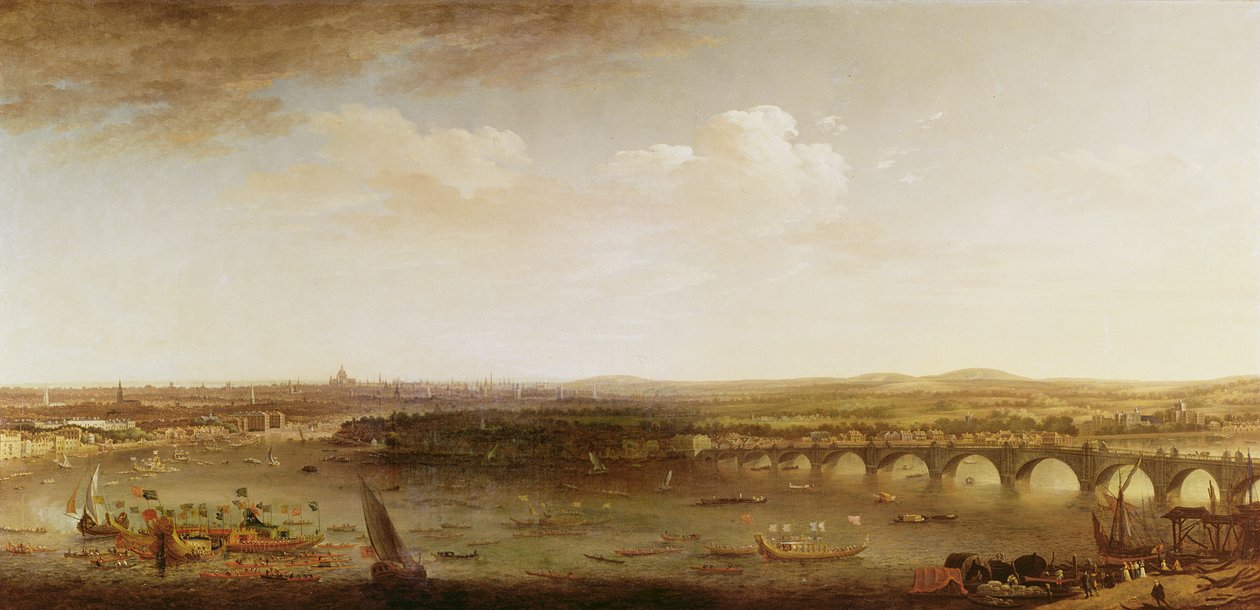 Thames og Westminster av Robert Griffier