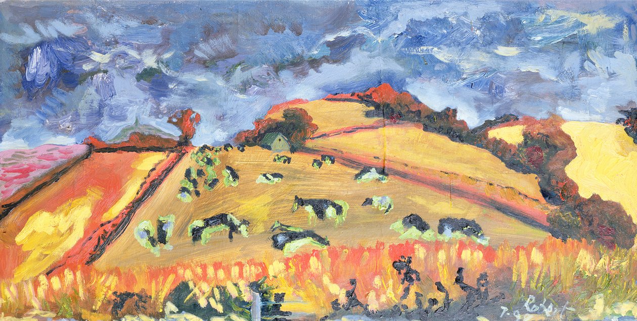 Sun, Fields, Cows: Somerset, 1998 av Robert Hobhouse