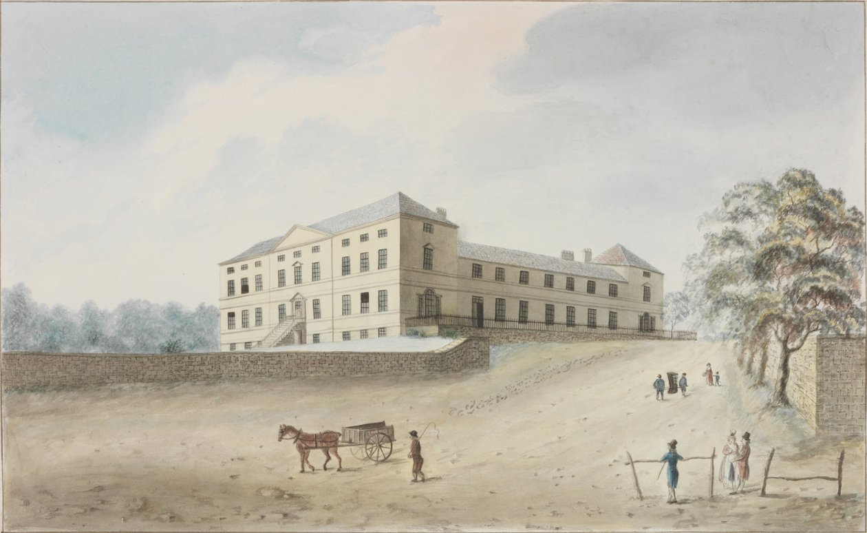 The General Infirmary, Newcastle upon Tyne (blyant og wc på papir) av Robert Johnson