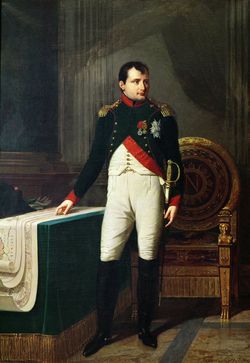 Portrett av Napoleon Bonaparte (1769-1821) 1809 av Robert Lefevre