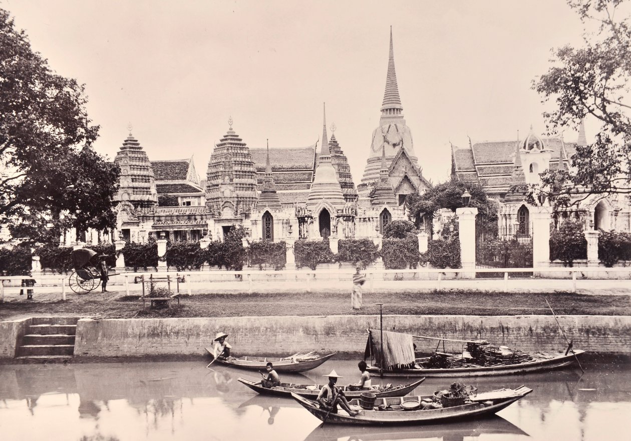Utsikt over en kanal i Bangkok, ca. 1890 av Robert Lenz