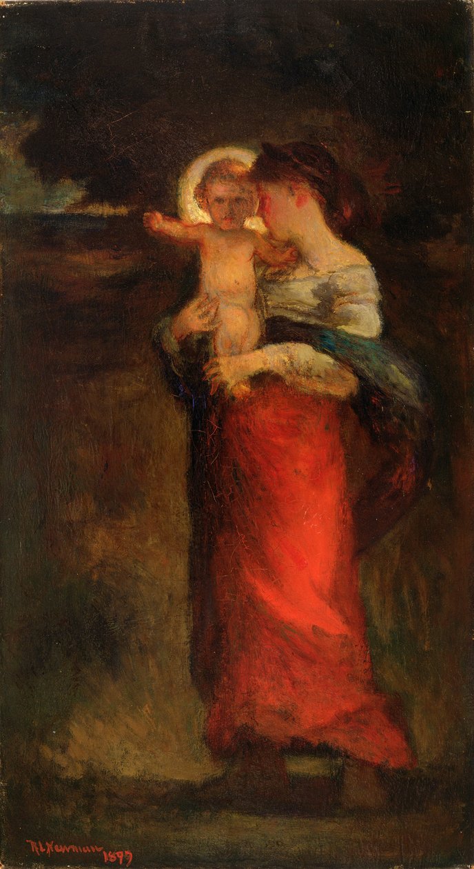 Madonna og barn, 1897 av Robert Loftin Newman