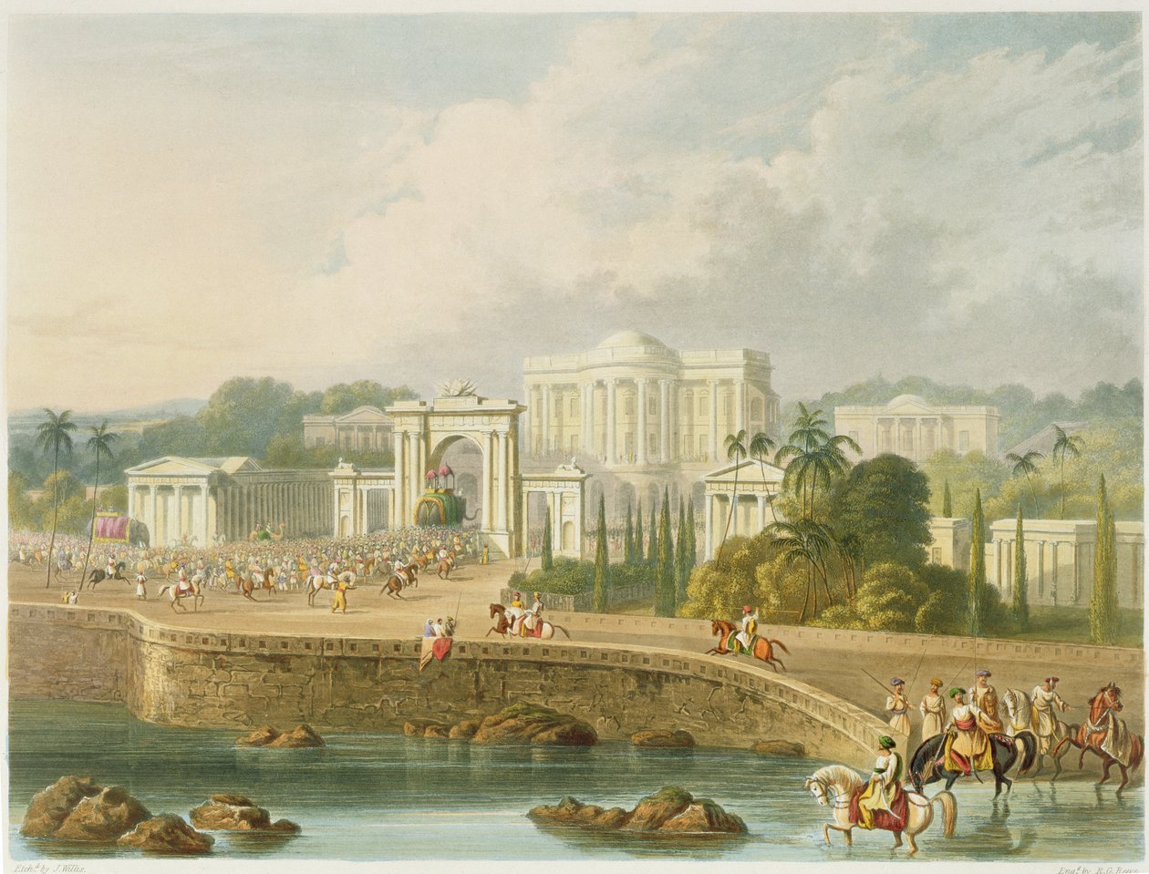 The British Residency at Hyderabad i 1813, fra bind II av 