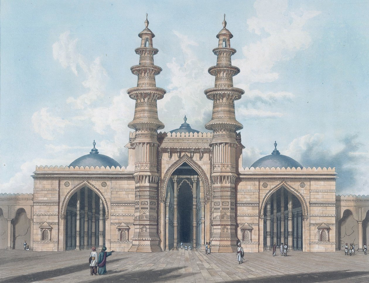 The Shaking Minarets at Ahmedabad av Robert Melville Grindlay