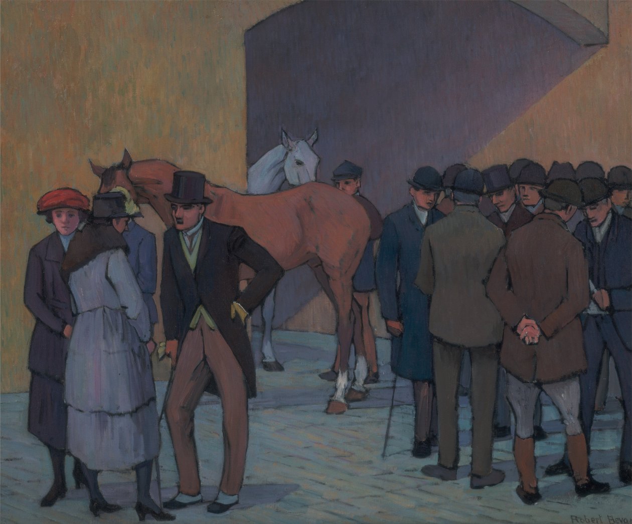 En morgen på Tattersalls av Robert Polhill Bevan