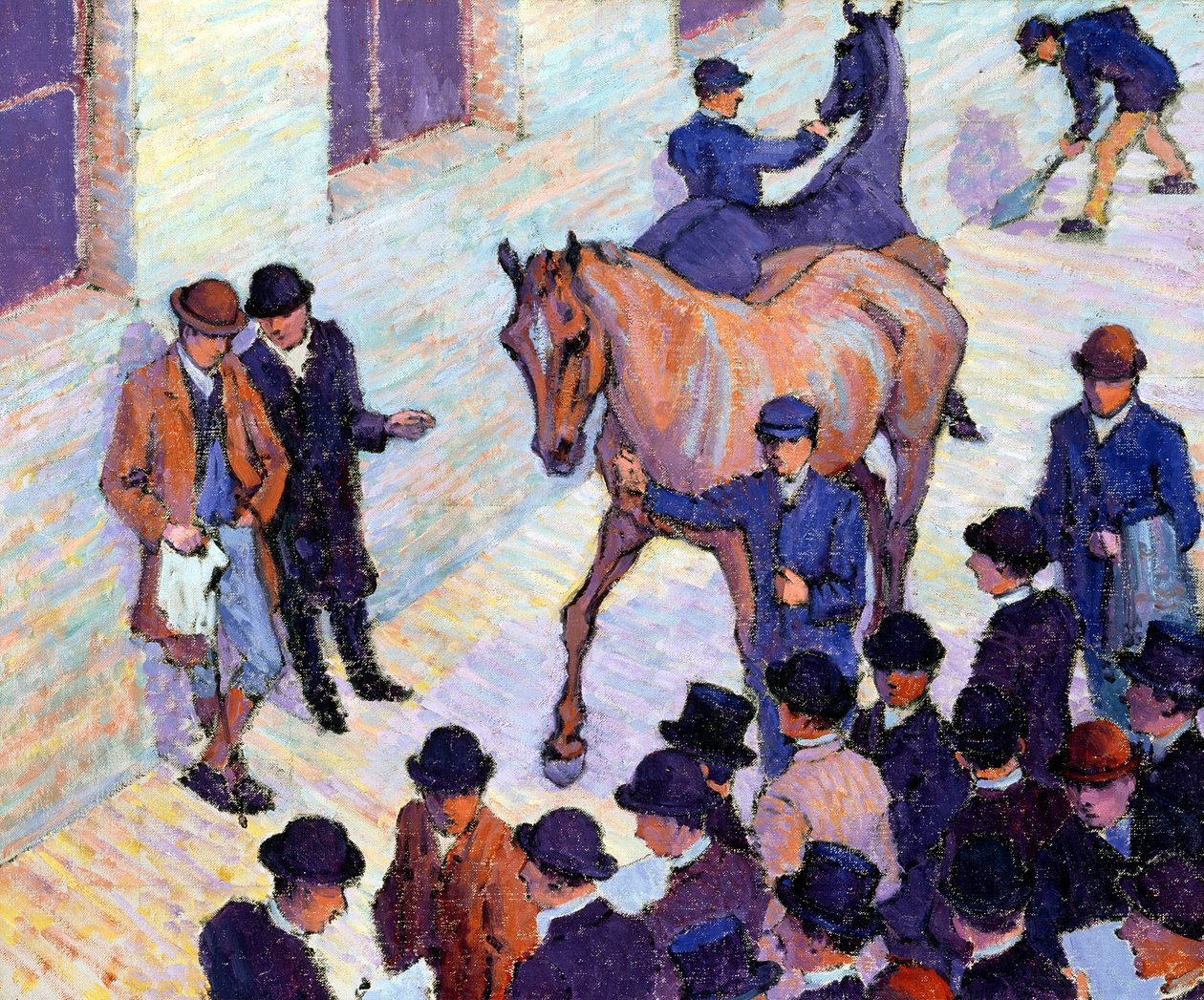 Et salg på Tattersalls, 1911 av Robert Polhill Bevan