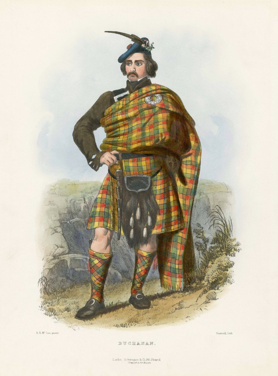 Buchanan, fra The Clans of the Scottish Highlands, pub.1845 av Robert Ronald McIan