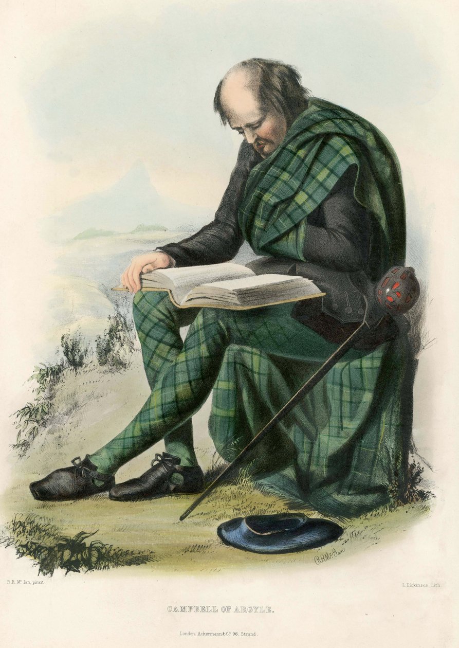 Campbell of Argyll, fra The Clans of the Scottish Highlands, pub.1845 av Robert Ronald McIan
