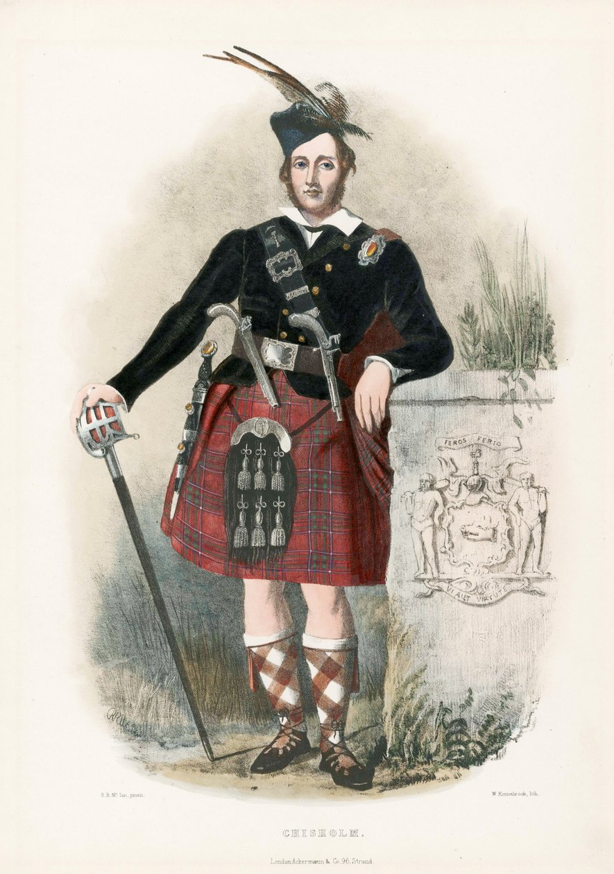 Chisholm, fra The Clans of the Scottish Highlands, pub.1845 av Robert Ronald McIan