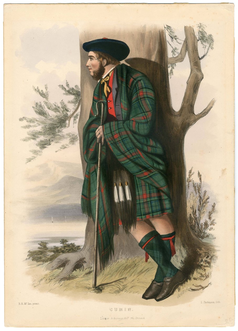Spisskummen, fra The Clans of the Scottish Highlands, pub.1845 av Robert Ronald McIan