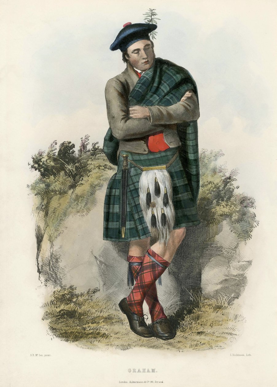 Graham, fra The Clans of the Scottish Highlands, pub.1845 av Robert Ronald McIan