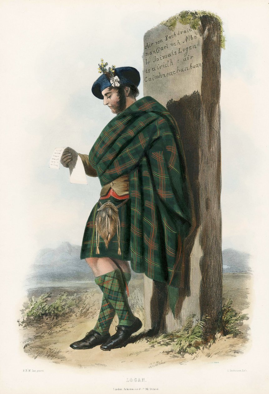 Logan, fra The Clans of the Scottish Highlands, pub.1845 av Robert Ronald McIan
